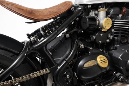 Triumph Bobber airbox delete pod filter kit installed
