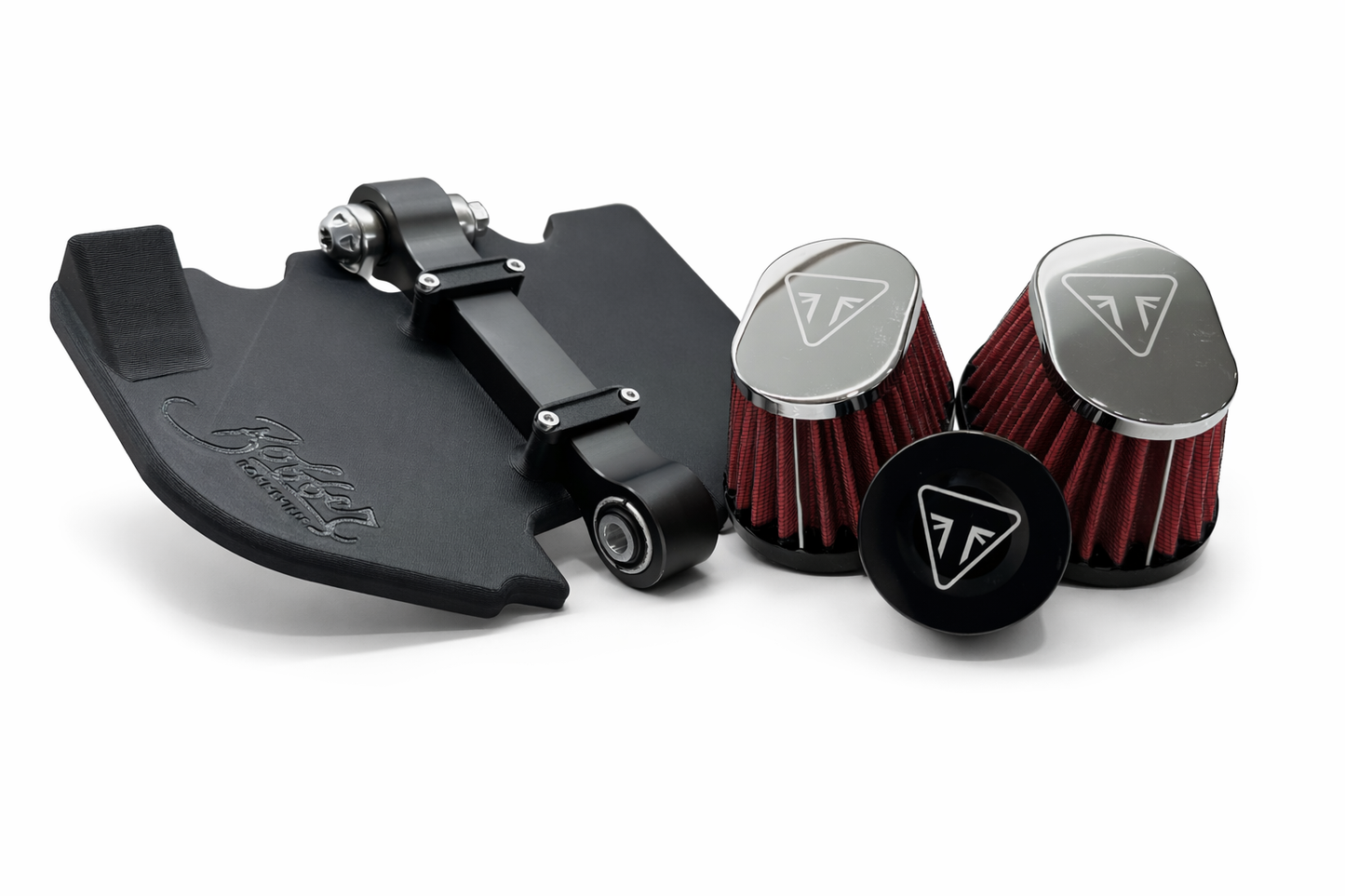 Triumph Bobber Airbox Delete Pod Filter Kit | Harness/Chain Cover + Filters |Conversion Kit