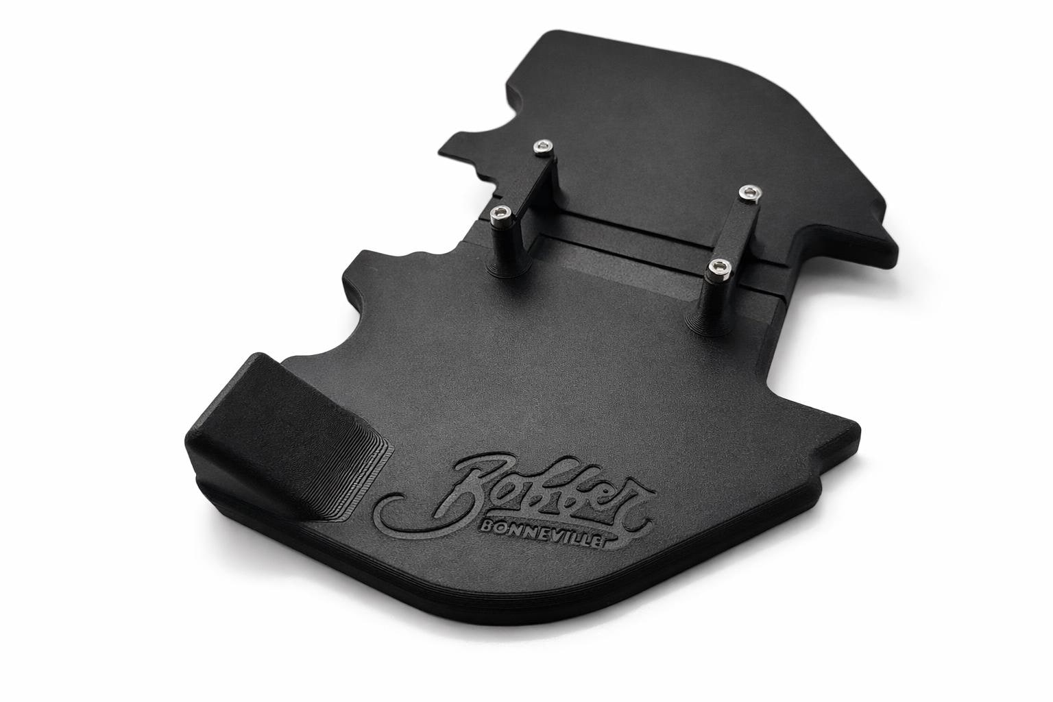 Triumph Bobber wire harness cover with Black Bobber logo