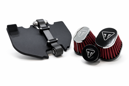 Kit de filtro de cápsula de eliminación de caja de aire para Triumph Bobber | Cubierta de arnés/cadena + filtros | Kit de conversión